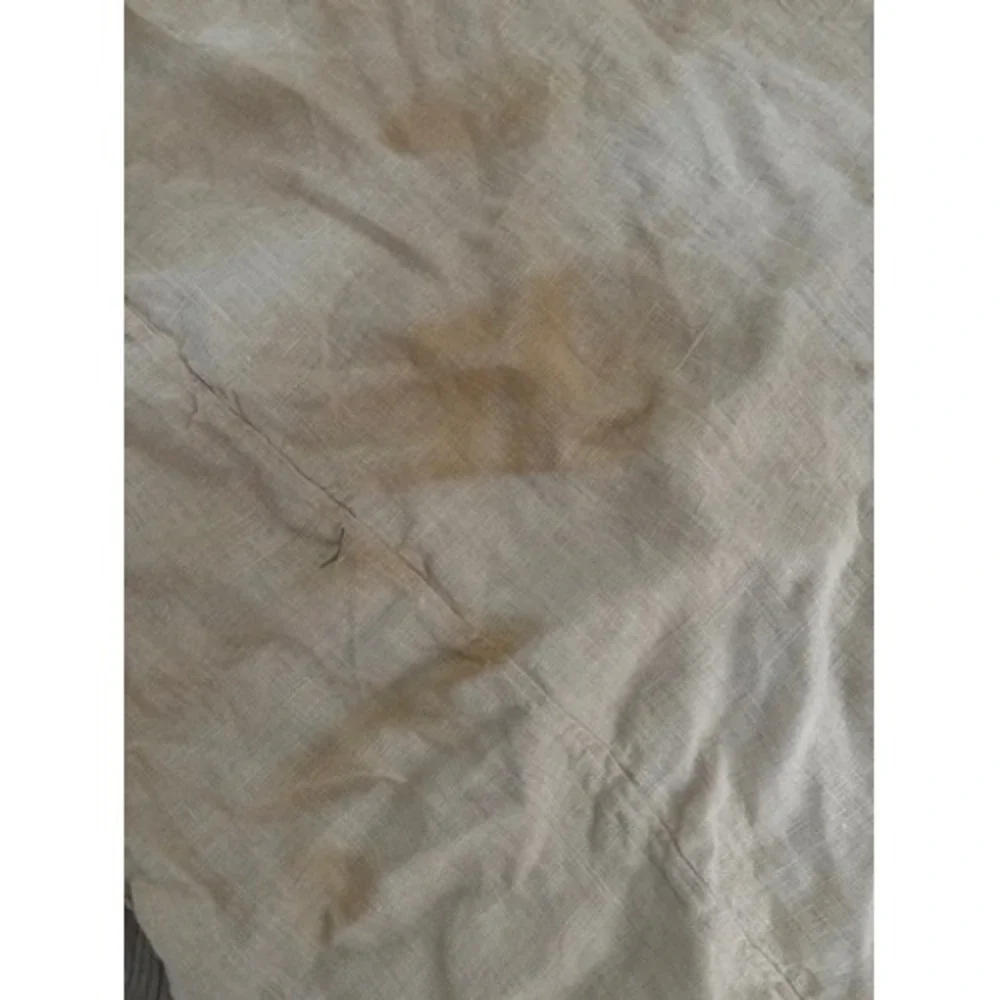 Ballard Discolored Crafts Fringed Burlap Tablecloth 90